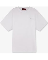 Gucci - Cotton T-Shirt With Lettering Logo On The Front - Lyst