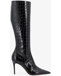 Paris Texas - Vera 85 Croco Effect Leather Boots - Lyst