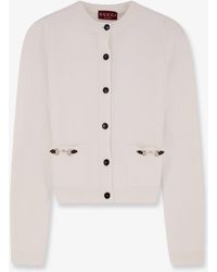 Gucci - Wool And Cashmere Cardigan With Metal Horsebit - Lyst
