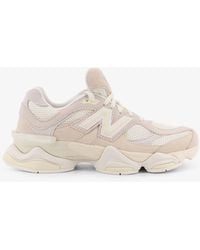 New Balance - 9060 Suede And Mesh Low-Top Sneakers - Lyst