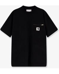 SACAI X CARHARTT WIP - Cotton T-Shirt Witht Logo Patch On The Front - Lyst