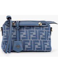 Fendi - By The Way Soft Mini Denim-Effect Ff Jacquard Shoulder Bag - Lyst