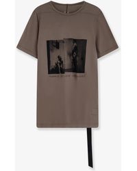 Rick Owens - Cotton T-Shirt With Level Print On The Front - Lyst