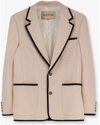 Valentino - Single-Breasted Virgin Wool Blazer - Lyst