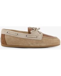 Miu Miu - Suede Loafer With Leather Inserts - Lyst