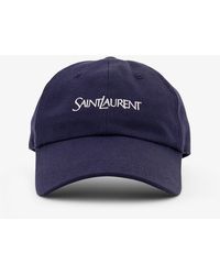 Saint Laurent - Cotton Hat With Embroidered Logo - Lyst