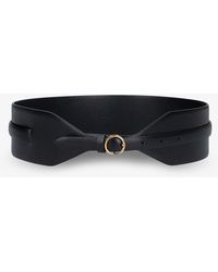 Alaïa - Maxi Leather Belt With Metal Buckle - Lyst