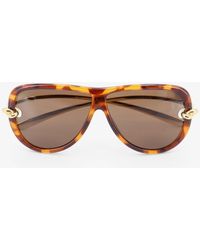 Bottega Veneta - Knot Aviator Acetate Sunglasses - Lyst