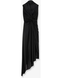 Balenciaga - Stretch Fabric Long Asymmetrical Dress - Lyst
