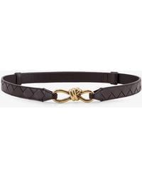 Bottega Veneta - Leather Belt With Intrecciato Motif - Lyst
