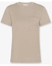 Max Mara - Papaia Cotton T-Shirt With Monogram - Lyst