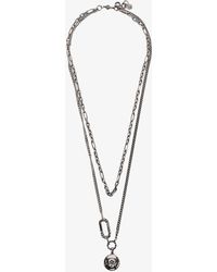 Alexander McQueen Layered Chain Link Necklace - Metallic