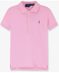 Polo Ralph Lauren - Cotton Blend Polo With Embroidered Logo - Lyst