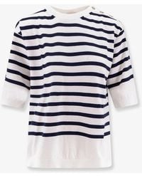 Semicouture - Striped Cotton Sweater - Lyst