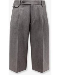 Tonywack - Wool Blend Bermuda Shorts With Frontal Princes - Lyst