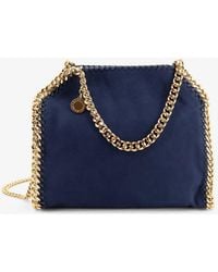 Stella McCartney - Falabella Mini Velvet Crossbody Bag - Lyst