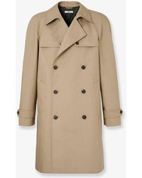 Fendi - Double-Breasted Mackintosh Fabric Trench - Lyst
