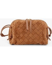 Bottega Veneta - Pochette Concert Suede Crossbody Bag - Lyst