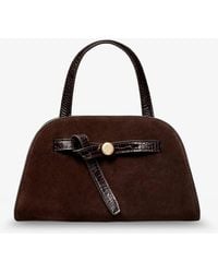 Tory Burch - Romy Small Suede Satchel Bag - Lyst