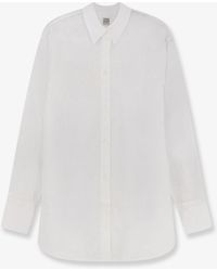 TOTEME - Oversized Summer Cotton And Linen Shirt - Lyst