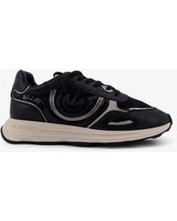 Pinko - Zoe Leather Sneakers With Mesh Inserts - Lyst