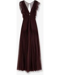 Elisabetta Franchi - Evening Gown With Rhinestones - Lyst