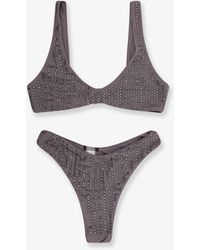 VENUJA - Nylon Bikini With All-Over Rhinestones - Lyst