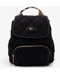 Burberry - Nylon Backpack With Leather Logo Patch - Lyst