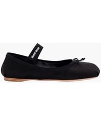 Miu Miu - Satin Ballerinas - Lyst