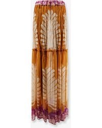 BYE Firenze - Gale Palme Viscose And Silk Skirt - Lyst