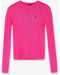 Polo Ralph Lauren - Cotton Sweater With Embroidered Logo - Lyst