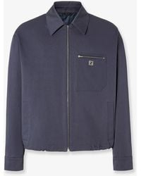 Fendi - Cotton Jacket With Ff Detail - Lyst
