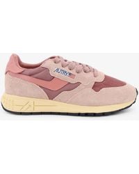 Autry - Reelwind Low Mesh And Suede Sneakers With Side Logo - Lyst