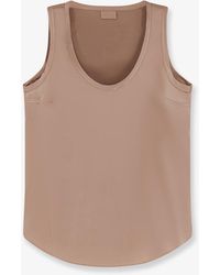 Brunello Cucinelli - Stretch Silk Tank Top - Lyst