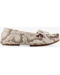 Paris Texas - Indiana Leather Loafers With Croco Print - Lyst