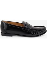 Fendi - Leather Scrunch Loafers - Lyst