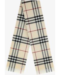 Burberry - Cashmere Scarf With Giant Check Motif - Lyst