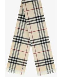 Burberry - Cashmere Scarf With Giant Check Motif - Lyst