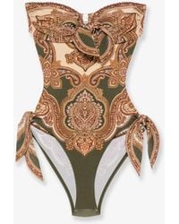 Zimmermann - Mahon Nylon One-Piece Swimsuit With Paisley Print - Lyst