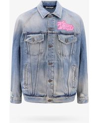 Palm Angels - Giacca denim con stampa - Lyst