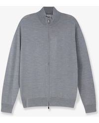 Bramani Cashmere - Wool Cardigan With Zip - Lyst