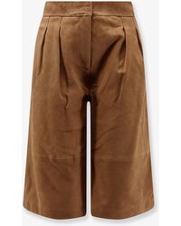 Scarlett Poppies - Inez Suede Bermuda Shorts - Lyst