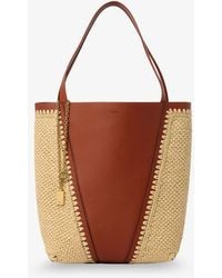 Chloé - Shoulder Bag Spin Leather-Raffia Leather/Raffia - Lyst
