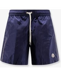 Moncler - Nylon Swim Shorts With Side Logo Patch - Lyst