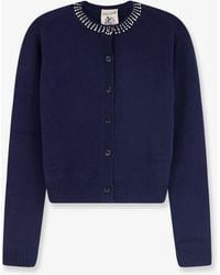 Semicouture - Hennie Wool And Cashmere Cardigan With Rhinestone Detail - Lyst