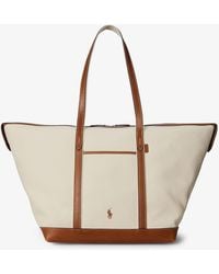Polo Ralph Lauren - Canvas Travel Bag With Leather Profiles - Lyst