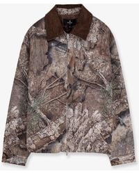 Represent - Tree-Graphic Print Camouflage Cotton Trucker Jacket - Lyst