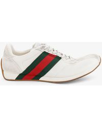Gucci - Tempo Mesh And Suede Sneakers - Lyst