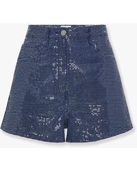 MVP WARDROBE - Cotton Blend Shorts With Allover Sequins - Lyst