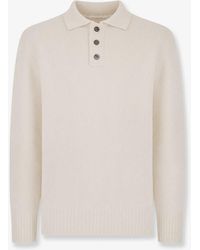 Amaranto - Wool And Cashmere Polo Shirt Sweater - Lyst